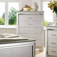 thumbnail image 2 of Furniture of America Rachel Contemporary Solid Wood 5-Drawer Chest in Silver, 2 of 4