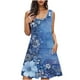 thumbnail image 2 of Camisón sin mangas con bolsillos y estampado para mujer, camisón de cuello redondo, vestido de poliéster para mujer, 2 of 9