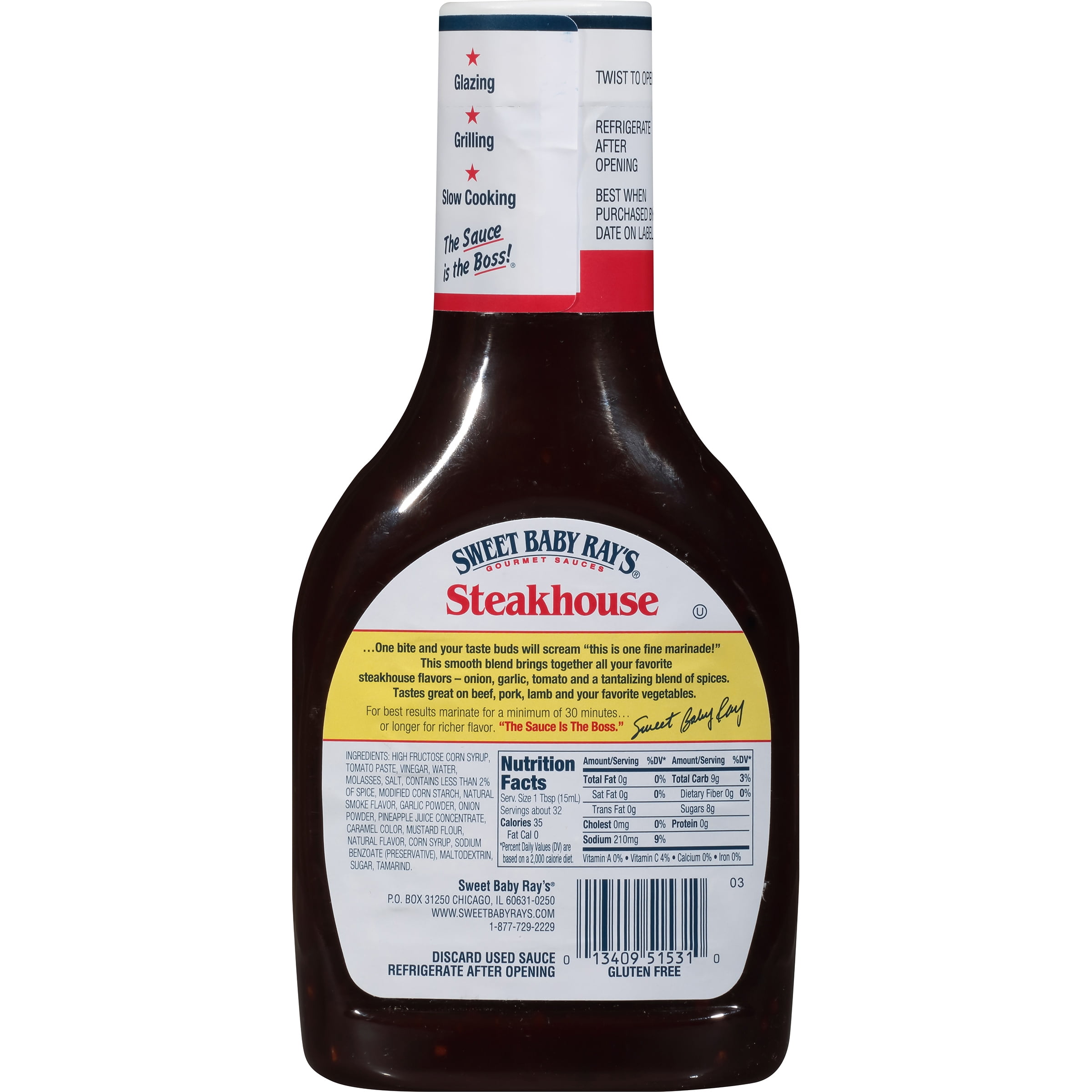Sweet Baby Ray's? Steakhouse Sauce & Marinade 16 fl. oz. Squeeze Bottle
