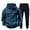 #214-Blue, variant on Yusimy Men's Solid Color 2-Piece Cargo Hoodie Set Zip-Up Cardigan Pullover Long Sleeve Pocket Casual