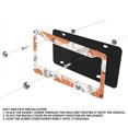thumbnail image 3 of 2PC Orange License Plate Prame Aluminum Auto Parts License Plate Decorative Screws Fit Standard 2 Holes 1 U.S. License Plate, 12.2x 6.3 Inch, 3 of 7