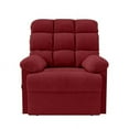 thumbnail image 2 of Homesvale Wall Hugger Recliner, Crimson Red Microfiber, 2 of 9