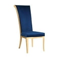 thumbnail image 6 of Milan Travis Sintered Stone Dining Set with Blue Fabric High Back Side Chairs, 6 of 9