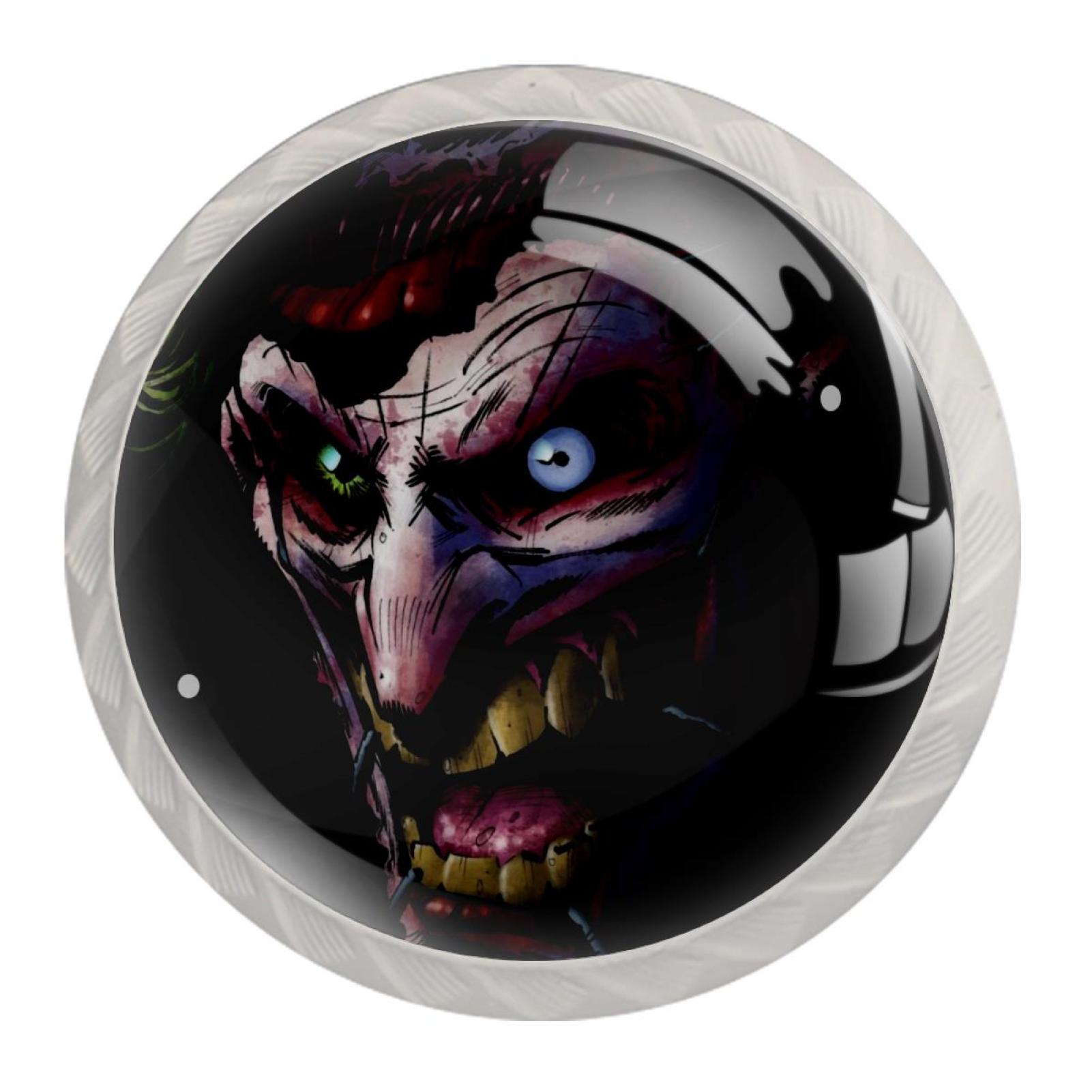 Ownta Joker Round Glass Drawer Handles Knobs Pulls with screws for