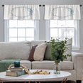 thumbnail image 5 of LALILO Kitchen Curtain Valance Water Splash Circle Water Rod Pocket Window Curtain 52"x 18" Set of 2, 5 of 7