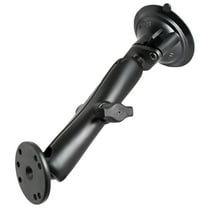 Twist Lock Suction Cup Mount with 1.5" Diameter Socket Arm & Round Base Adapter