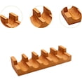 thumbnail image 3 of ABCISI Wood Sushi Temaki Holder, Rustic Novelty Serving Tray, Taco Display Stand Sushi Hand Roll Holder for Party Restaurant Dining Room, Presentation Platter Roll Boat Food Display, 5 Grid, 3 of 7