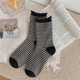 thumbnail image 3 of Outfmvch Womens Wool Socks Fuzzy Socks Men Women's Socks No Show Sport Socks Crew Socks Men Striped Socks Black One Size, 3 of 4