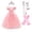 Rose Pink, variant on Aximioll Little Girls Fairy Tale Princess Dress, Halloween Party Elegant Princess Dress up Clothes with Accessories, Toddler Princess Cosplay Outfits for Girls Age 2-12 Years, Pink/100