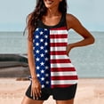 thumbnail image 4 of LEKWK Womens Halter Tankini Swimsuits with Shorts Tummy Control Two Piece Bathing Suits Patriotic Summer Outfits, 4 of 5