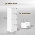 thumbnail image 2 of Lockable White Filing Cabinet with 4 Drawers - Compact Office Storage for A4/Letter Files, Printer Stand & Secure Home Workspace Solution - 15.7" x 15.7" x 51.6", 2 of 7