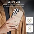 thumbnail image 2 of ELEHOLD Case for Samsung Galaxy S22 Plus,Business PU Leather Stand Case with Card Holder & Ring Holder,White, 2 of 7
