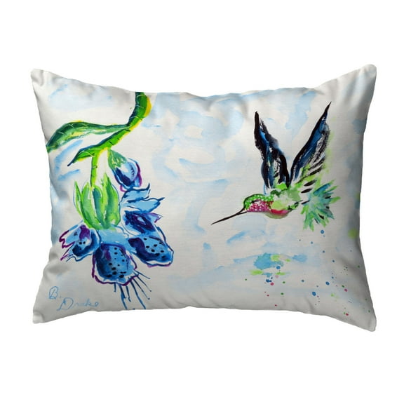 Betsy Drake KS712 11 x 14 in. Hovering Hummingbird Non-Corded Indoor & Outdoor Pillow