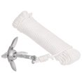 thumbnail image 2 of vidaXL Folding Anchor with Rope Silver 0.7 kg Malleable Iron, 2 of 5