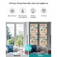 thumbnail image 4 of Window Privacy Film Boho Morocco Stained Glass Window Film Decorative Sun Block Window Cover Retro Farmhouse Ethnic Neutral Aesthetic Window Clings Static Adhesive Sticker for Bathroom 17.7"x78.7", 4 of 7