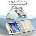 thumbnail image 3 of Nalacover Folding Case for Samsung Galaxy Z Flip5, Mechanical Legend Electroplated Texture Non-Fingerprints Cover with Hinge Protection Lens Hole Design Anti-Fall Shockproof Case,Silver, 3 of 8