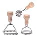 thumbnail image 3 of Master Feng Ravioli Tampon Maker avec Roue Roulante Ensemble Moule avec Poignée en Bois et Bord Cannelé Presse à Pâtes Accessoire de Cuisine (Mf-146), 3 of 4