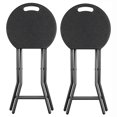 thumbnail image 3 of TAVR Furniture 4 pack Portable Stool Chairs with Handle, Collapsible Stool for Adults with Heavy Duty Steel Frame Legs for Outdoor, Black, 3 of 8