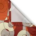 thumbnail image 3 of Ambesonne Modern Kitchen Curtains, Spiral Abstract Stripes, 55"x45", Orange Ruby Ivory, 3 of 3