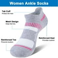 thumbnail image 2 of COOPLUS Womens Athletic Ankle Socks Women Cushioned Low Cut Breathable Socks 6 Pairs, 2 of 7