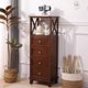 thumbnail image 4 of Cómoda de madera maciza, mueble de almacenamiento, tipo cajonera para dormitorio, mueble retro americano contra la pared, mueble lateral para sala de estar, 4 of 4