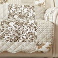 thumbnail image 2 of Reversible Patchwork Furniture Protector, Machine Washable Slipcover, Sofa, Taupe, 2 of 6