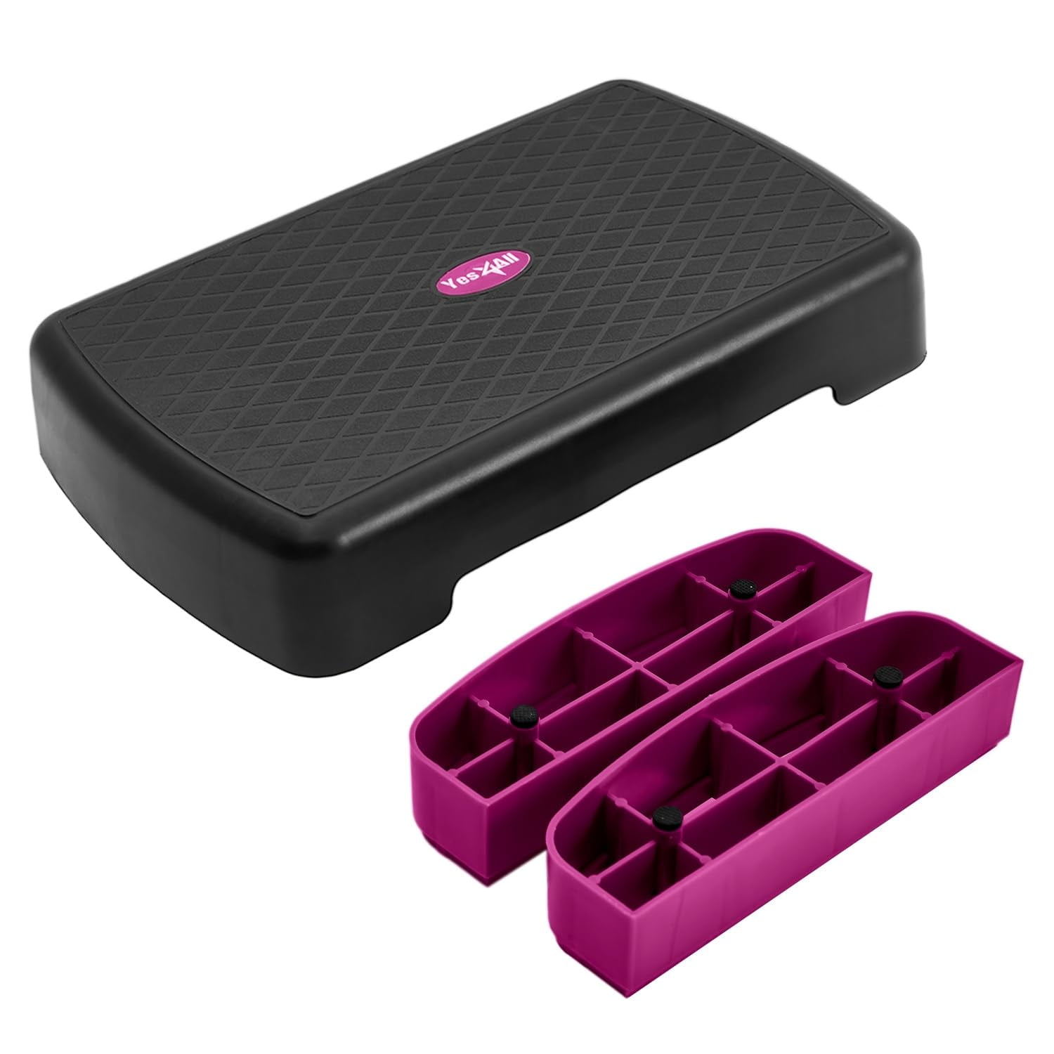 Stepper Aérobic Yes4All - Hauteur Réglable 10/15/20cm - Plateforme Antidérapante - Fitness Maison