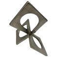 thumbnail image 6 of Bergamo Art 8.5 inch Decorative Handmade Aluminum Square Sculpture in Nickel, 6 of 7