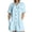 Light Blue, variant on Miqool Women's Cotton Lapel Shirt Dress Casual Short Sleeve Button Front Utility Mini Dress with Pockets Loose Fit Summer Dress