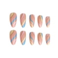 thumbnail image 2 of Fofosbeauty 24 pcs Almond Fake Nails, Medium Press on French Tip Nails, Almond Three Color, 2 of 8