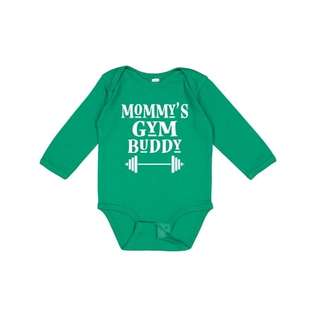 

Inktastic Mommy Gym Buddy Fitness Gift Gift Baby Boy or Baby Girl Long Sleeve Bodysuit