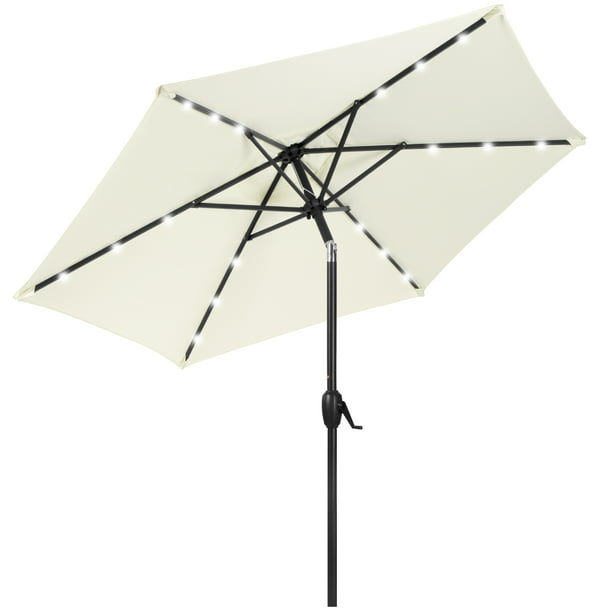 Tilt Crank Led Lights, Best Patio Umbrella With Solar Lights