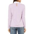 thumbnail image 4 of Allegra K Women's Peter Pan Collar Long Sleeves Contrast Striped Blouse, 4 of 7