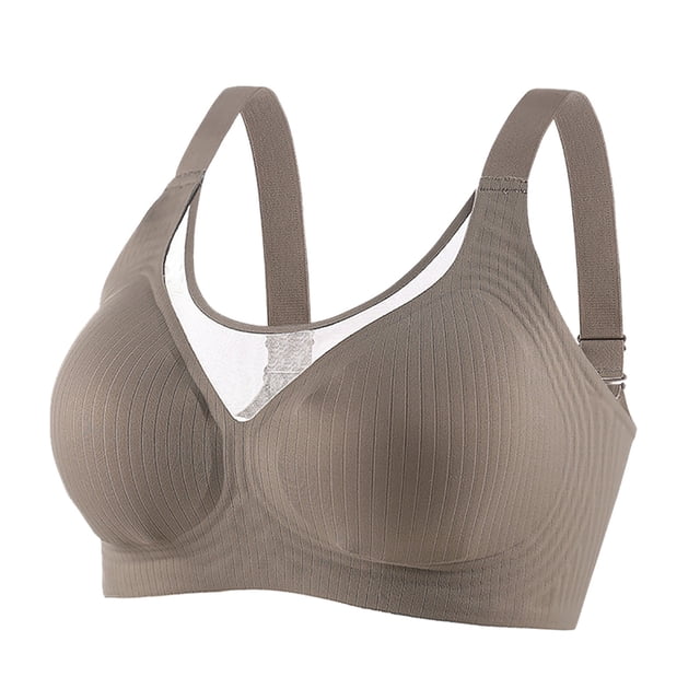 Sujetador push up sin aros, levantador, suave y deportivo para mujer - Nailon/spandex, sin aros de acero, M-XXXXL para uso diario/fitness
