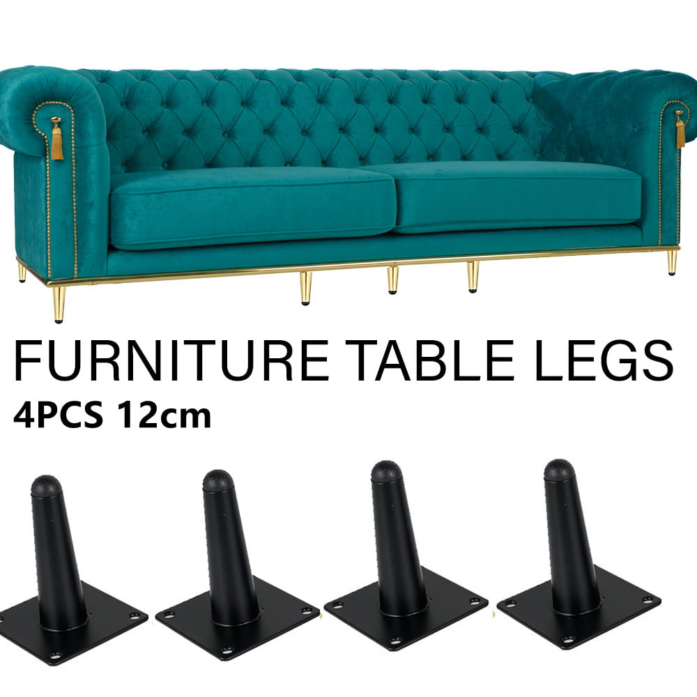 4Pcs Sofa Legs Metal Furniture Stand Feet for Couch Bed Bench Cabinet H 11,12cm 
