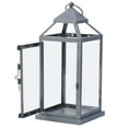 thumbnail image 5 of Elements Set of 3 12-inch Gray Metal Decorative Lanterns, 5 of 11