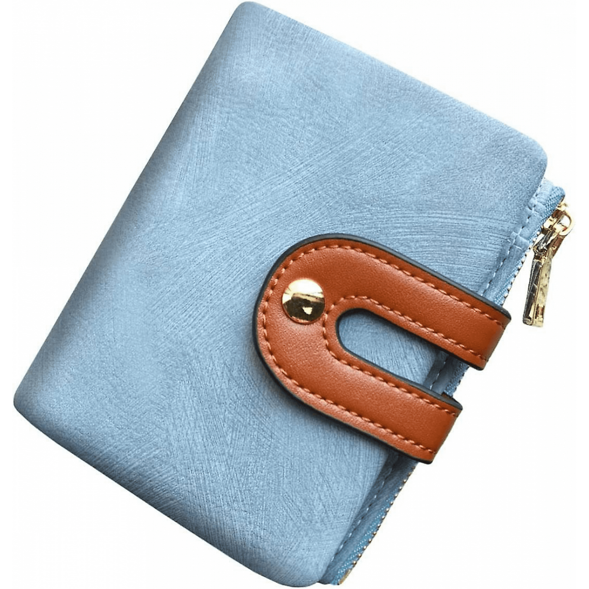 Blue leather wallet womens hotsell