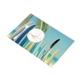 thumbnail image 3 of YUSDECOR Summer Colorful Surfboards on Tropical Beach with Palm Tree Placemats Table Mats for Dining Room Kitchen Table Decoration 12x18 inch,Set of 4, 3 of 4