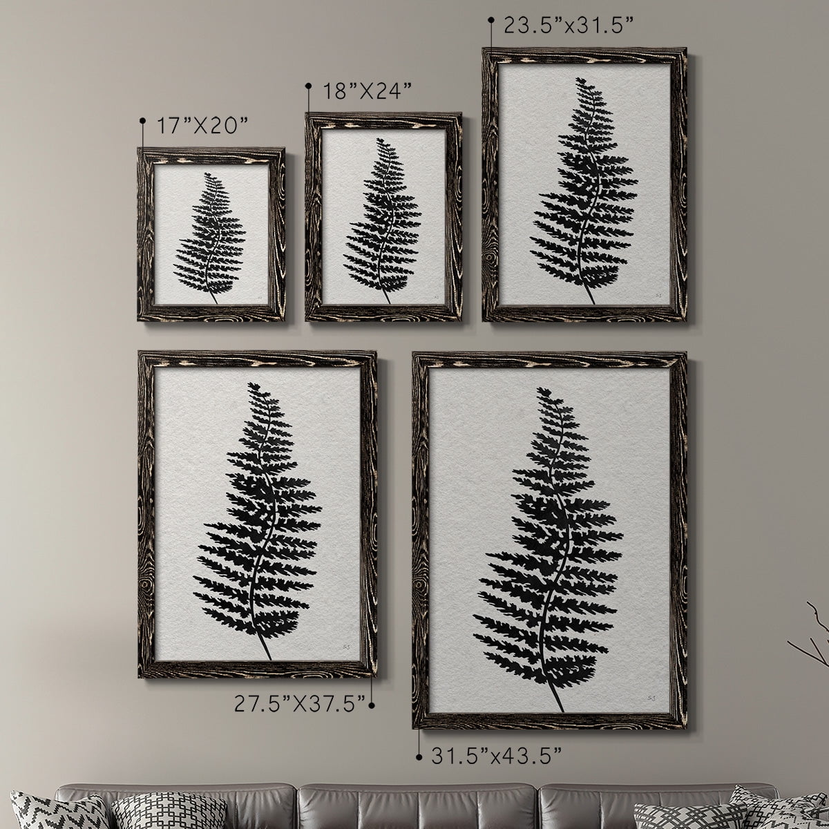 Forest Fern III - Premium Framed Canvas 2 Piece Set - Ready to Hang
