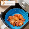 thumbnail image 4 of Teissuly Silicone Air Fryer Liner Reusable Air Fryer Basket Food Grade Silicone Airfryers Baking Tray Heat Resistant Easy Cleaning Silicone Pot Round for Air fryer Oven Accessories Teissuly WER202309201114, 4 of 7
