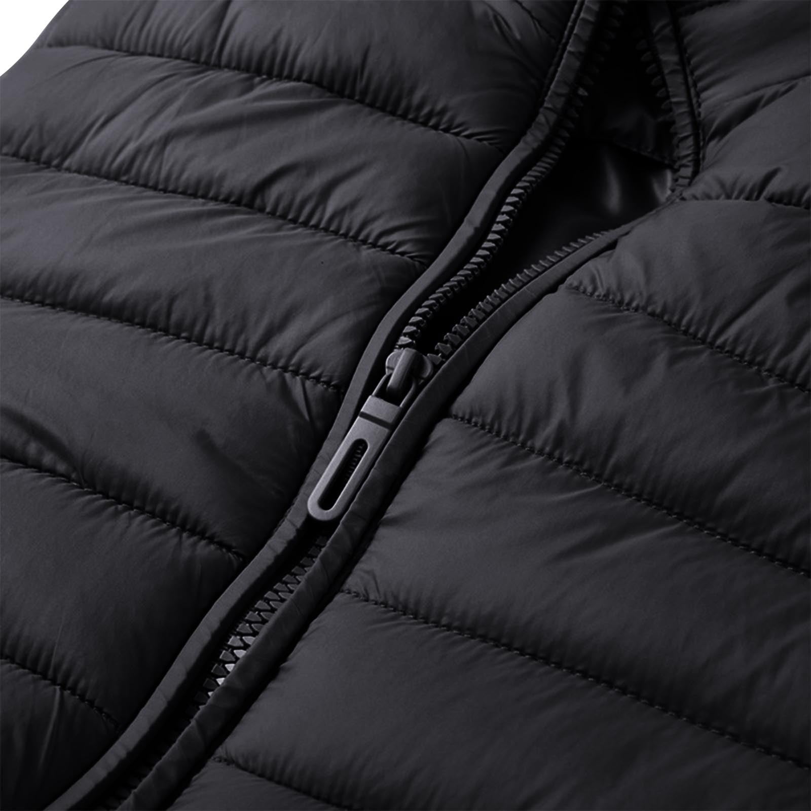 safuny Men's Lightweight Packable Insulated Puffer Vest Outerwear, Warm Winter Sleeveless Jacket for Golf Running Black XXXL