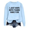 thumbnail image 1 of WEAIXIMIUNG Chandails à Col Rond pour Femmes Graphiques Plage Noël Surdimensionnés Chandails à Manches Longues pour Femmes Imprimés Lettres Légers Chandails Amples Blouse Haut, 1 of 5