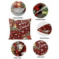 thumbnail image 5 of Christmas Decorative Throw Pillow Covers 20x20 Inch Set of 2 Merry Christmas Balls Pillow Cases for Couch, Poinsettia Red Plaid Cushion Case for Living Room Bedroom Bed Car Chair, 5 of 8