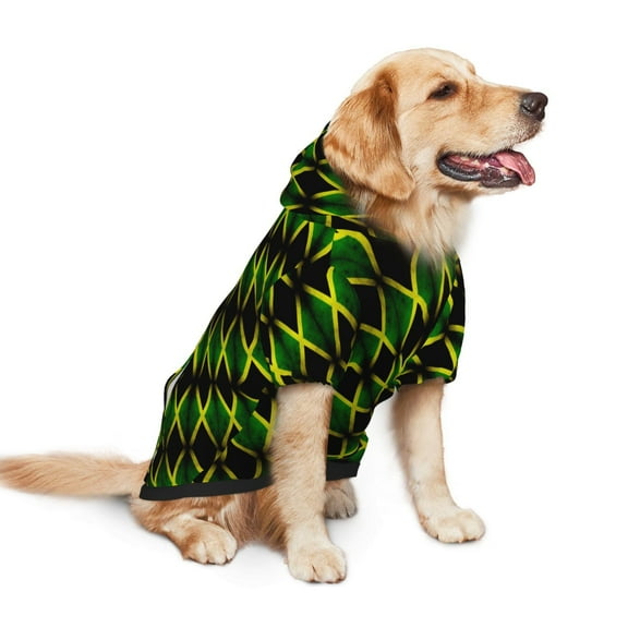 Dog Hoodie Pet Clothes Jamaican-Flag Sweater Sweatshirts Pullover Coat for Large Medium Dogs Small