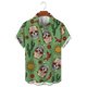 thumbnail image 3 of Camisas de moda con estampado floral de calaveras para hombre, divertidas camisetas de manga corta con estampado de calaveras en 3D, camisas hawaianas con solapa estampada para hombre, 3 of 5