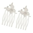 thumbnail image 1 of Horquilla Pinza de cabellero Joya de Moda Accesorio para Mujeres Mariposa Diamante de Imitación Plata, 1 of 9