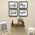 thumbnail image 2 of Laundry Room Decor Wash Fold Dry Repeat Mini Signs Set of 4, Farmhouse Laundry Room Decorative Sign Framed wood Wall Art, Laundry Shelf Decor, 6'' x 8'', 2 of 5