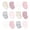 Blush Earth Tones, variant on Basics Infant Baby Cozy Terry Baby Sock 12-Pack, Lumberjack Moose, 6-12 Months