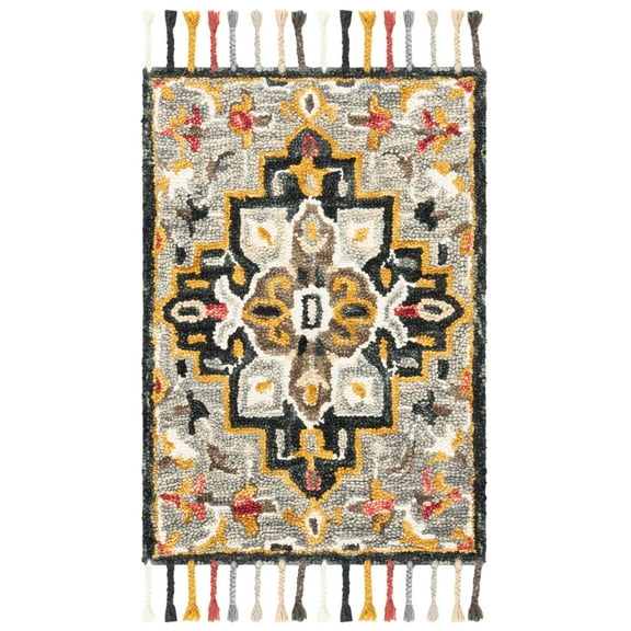 SAFAVIEH Aspen Eilish Oriental Wool Area Rug, Grey/Charcoal, 2' x 3'
