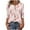 Pink, variant on Youyipin Womens Tops 3/4 Length Sleeve Dressy Casual Shirts Button Down Ruffle Bell Sleeve Front Pleated Fasion Trendy Summer Tops For Women